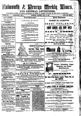 cover page of Cornish Echo and Falmouth & Penryn Times published on May 29, 1869