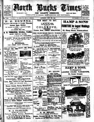 cover page of North Bucks Times and County Observer published on July 6, 1912