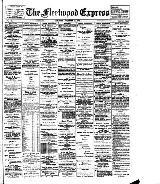 cover page of Fleetwood Express published on November 15, 1902