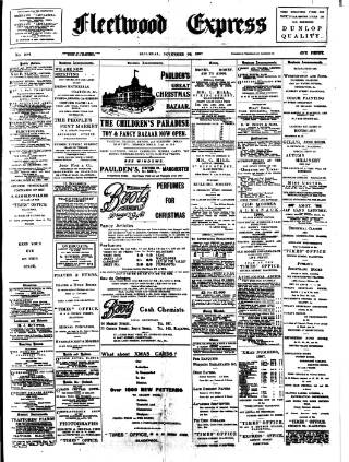cover page of Fleetwood Express published on November 30, 1907