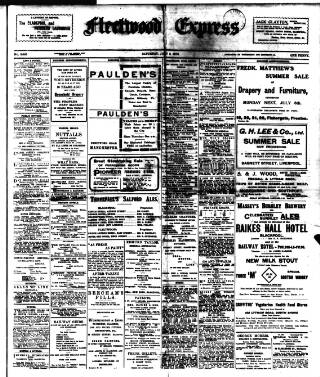cover page of Fleetwood Express published on July 6, 1912
