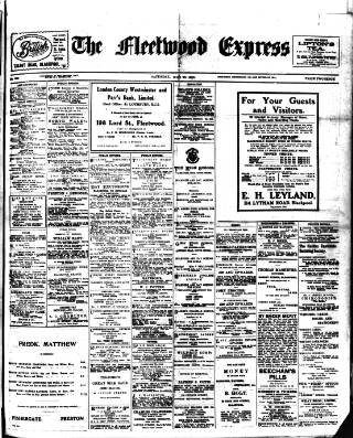 cover page of Fleetwood Express published on May 29, 1920