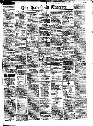 cover page of Gateshead Observer published on December 30, 1848