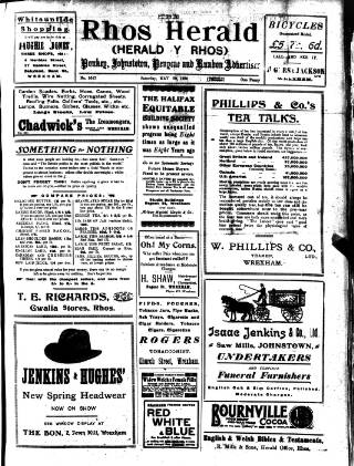cover page of Rhos Herald published on May 29, 1926