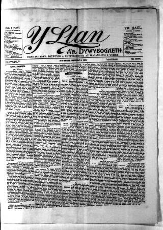 cover page of Y Llan published on July 6, 1900