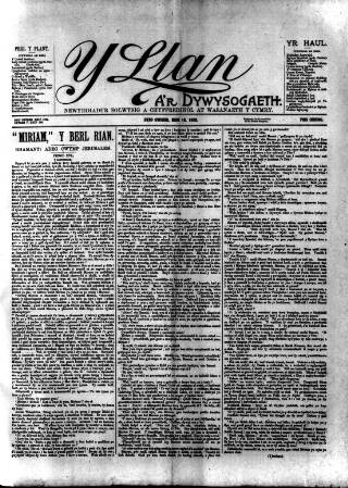 cover page of Y Llan published on September 18, 1903