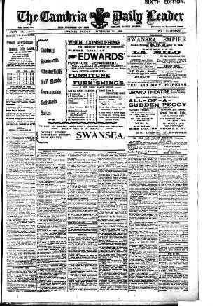 cover page of Cambria Daily Leader published on November 30, 1906