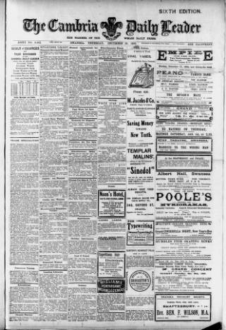 cover page of Cambria Daily Leader published on December 30, 1909