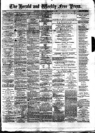 cover page of Weekly Free Press and Aberdeen Herald published on September 18, 1880