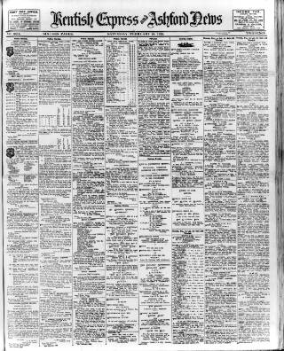 cover page of Kentish Express published on February 28, 1925