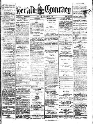 cover page of Herald Cymraeg published on July 6, 1882