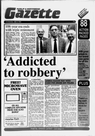 cover page of Ruislip & Northwood Gazette published on July 6, 1988