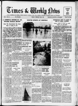 cover page of Wokingham Times published on February 28, 1947