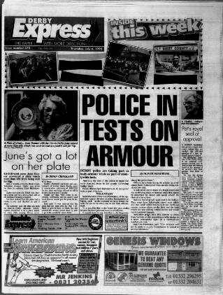 cover page of Derby Express published on July 6, 1995