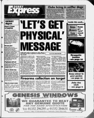 cover page of Derby Express published on September 18, 1997