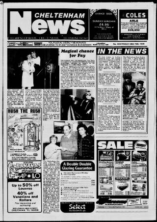 cover page of Cheltenham News published on February 28, 1986