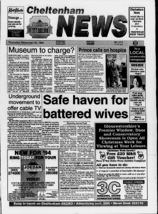 cover page of Cheltenham News published on December 30, 1993