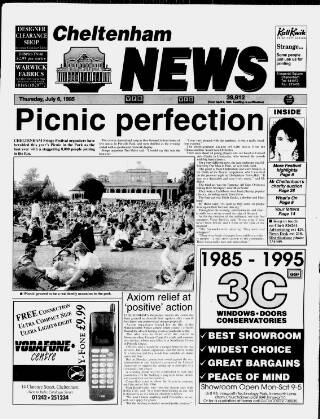 cover page of Cheltenham News published on July 6, 1995