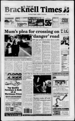 cover page of Bracknell Times published on September 18, 1997