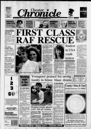 cover page of Chester Chronicle published on February 28, 1992
