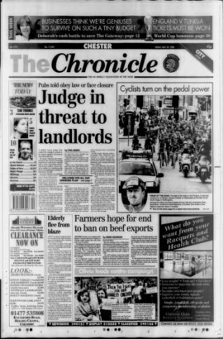cover page of Chester Chronicle published on May 29, 1998