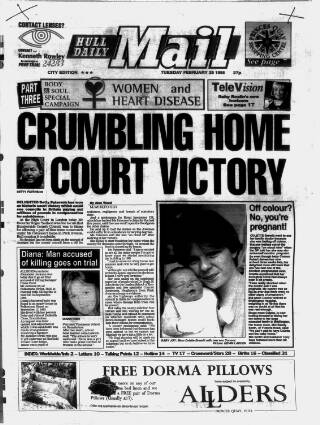 cover page of Hull Daily Mail published on February 28, 1995