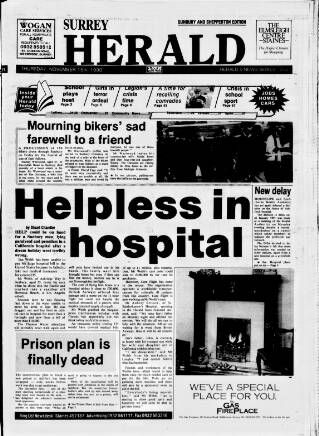 cover page of Sunbury & Shepperton Herald published on November 15, 1990