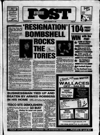 cover page of Ayrshire Post published on November 15, 1991