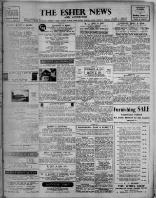 cover page of Esher News and Mail published on December 30, 1955