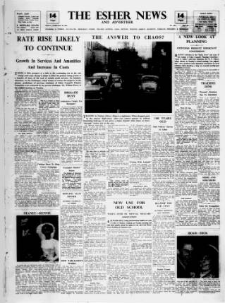 cover page of Esher News and Mail published on February 28, 1964