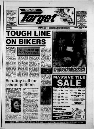 cover page of Grimsby Target published on February 28, 1991