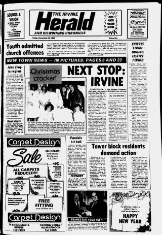 cover page of Irvine Herald published on December 30, 1983