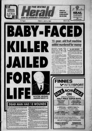 cover page of Irvine Herald published on July 6, 1990