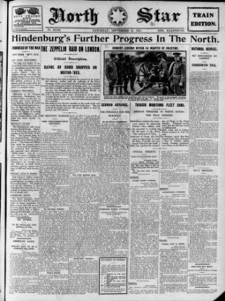 cover page of North Star (Darlington) published on September 18, 1915