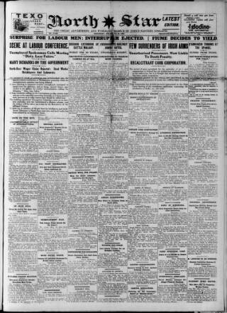 cover page of North Star (Darlington) published on December 30, 1920
