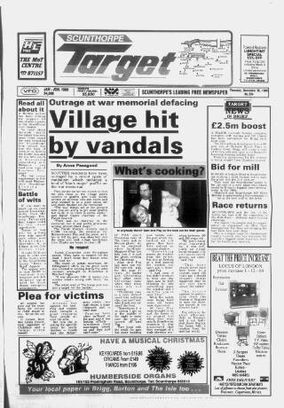 cover page of Scunthorpe Target published on November 30, 1989