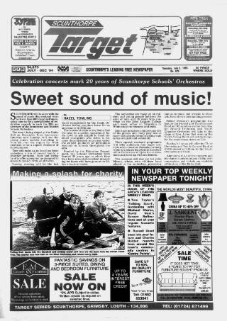 cover page of Scunthorpe Target published on July 6, 1995