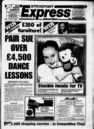 cover page of Stockport Express Advertiser published on September 18, 1996