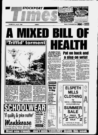 cover page of Stockport Times published on July 6, 1995