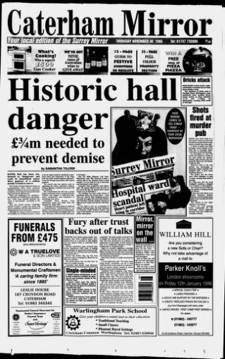 cover page of Caterham Mirror published on November 30, 1995