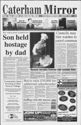 cover page of Caterham Mirror published on September 18, 1997