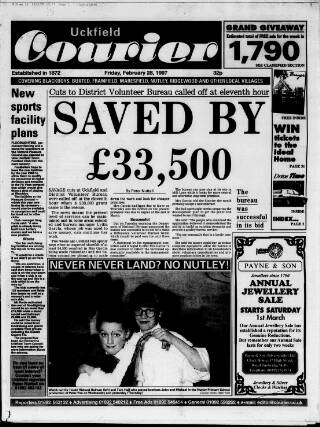 cover page of Uckfield Courier published on February 28, 1997