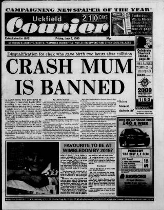 cover page of Uckfield Courier published on July 2, 1999