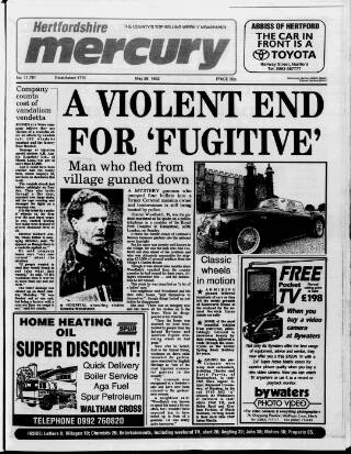 cover page of Hertford Mercury and Reformer published on May 29, 1992