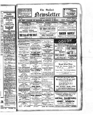 cover page of Staffordshire Newsletter published on September 18, 1943