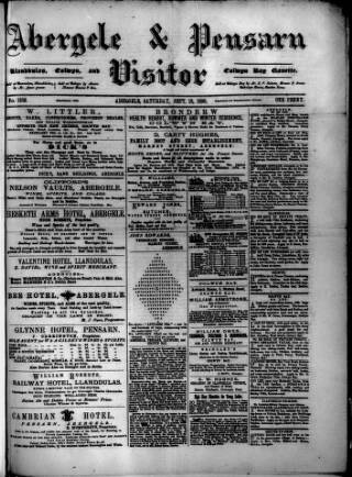 cover page of Abergele & Pensarn Visitor published on September 18, 1880