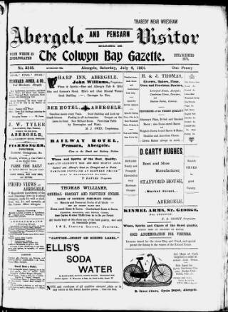 cover page of Abergele & Pensarn Visitor published on July 6, 1901