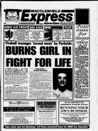 cover page of Macclesfield Express published on November 15, 1995