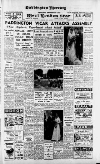 cover page of Paddington Mercury published on July 6, 1951