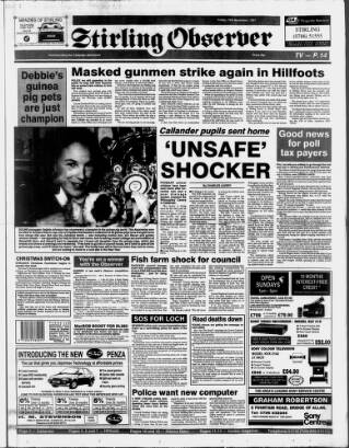 cover page of Stirling Observer published on November 15, 1991